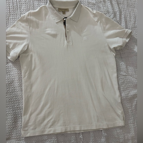 BURBERRY COLLARD SHIRT CREAM COLOR